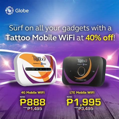 globe tattoo pocket wifi|LTE Mobile Pocket WiFi .